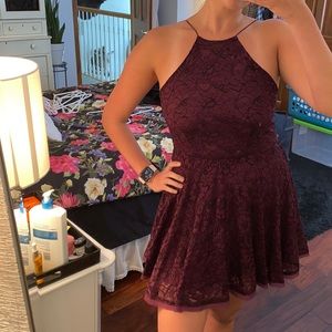 Fun and flowy plum dress